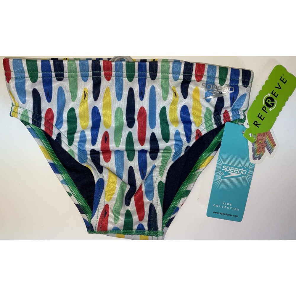 NWT Men's Speedo Vibe Collection Eco Endurance Brief Swim Trunks Surf Board 26